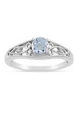 outstanding white gold aquamarine gemstone birthstone baby ring